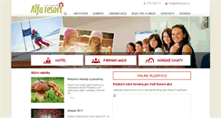 Desktop Screenshot of alfaresort.cz